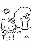 Hello Kitty kleurplaat 27